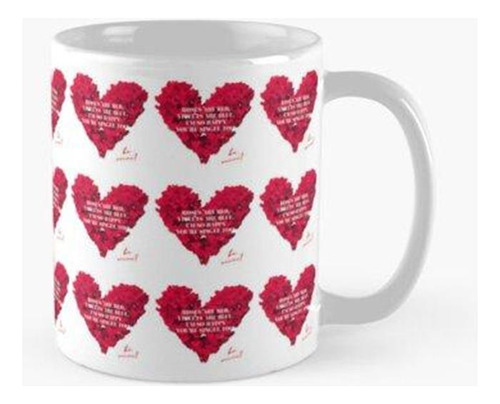 Taza X4 Las Rosas Son Rojas Poema De San Valentín Calidad Pr