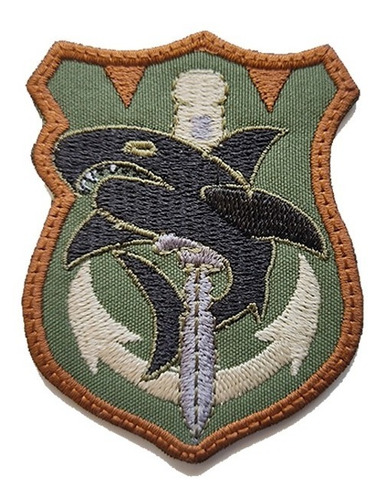 Parche Bordado Militar Tiburón, Ancla,  Espadas Navy Seal 