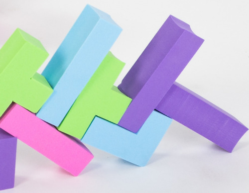 Bloques Blandos Tetris X 45 Piezas Pizpiretos Goma Eva 45