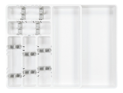 Organizador Expandido De Utensilios Grande, Color Blanco