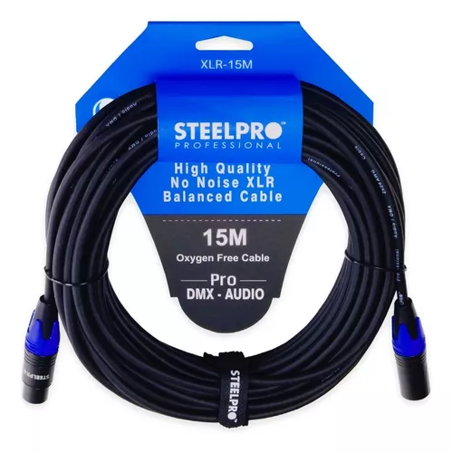 Cable Para Microfono Profesional 1m Hembra-plug 6.3 Steelpro