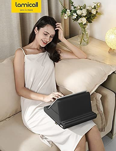 Soporte Para Tablet Almohada Color Negro Gris