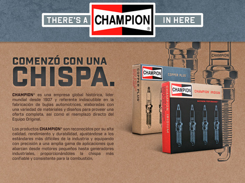 Jgo 4 Bujías Cobre Champion Skyhawk 1.8l 4 Cil 82_86