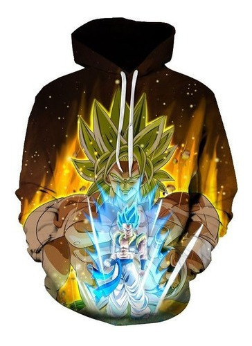 Sudadera Con Capucha Impresión Dragon Ball Vegeta Super Saiy