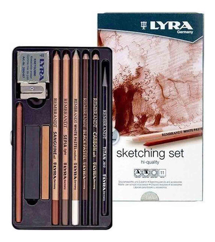 Conjunto Lyra Rembrandt Sketching Set 11 Peças