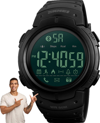 Reloj Skmei 1301 Bluetooth Pasos Calorías Acuático Original