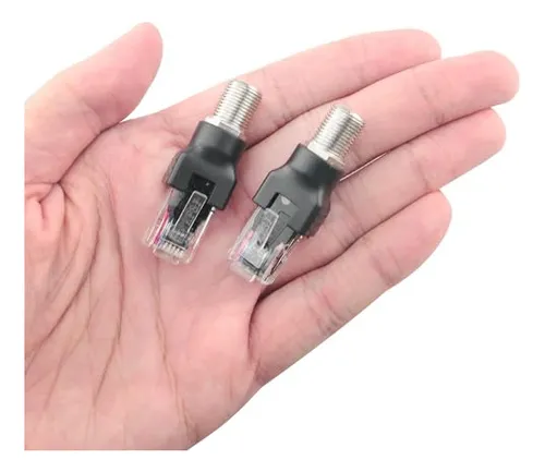 Pack De 4 Adaptadores Coaxial A Ethernet Para Tv Y Testers