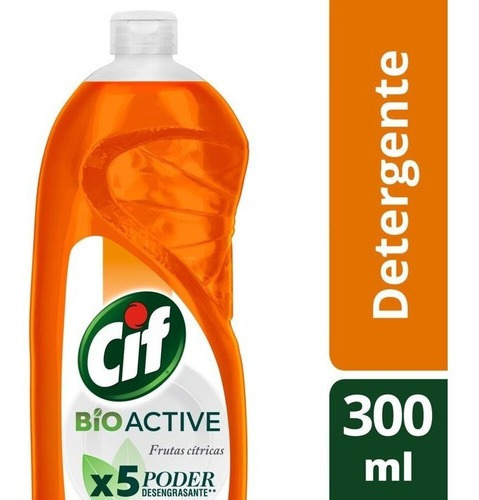 Imagen 1 de 5 de Detergente Cif Frutas Citricas Desengrasante 300ml