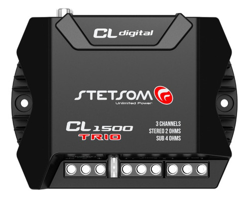 Amplificador Stetsom Cl1500 Trio 2 Ohms 400 Rms 3 Canales