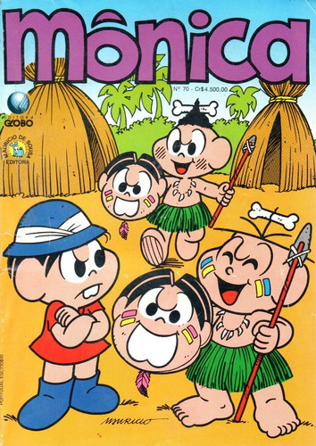 Mônica N° 70 - Em Português - Editora Globo - Formato 13,5 X 19 - Capa Mole - 1992 - Bonellihq Cx443 E21