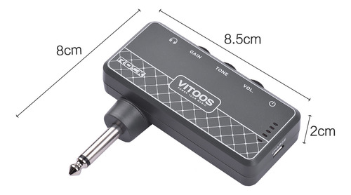 Amplificador De Auriculares Vitoos Rock Guitar Con Conector