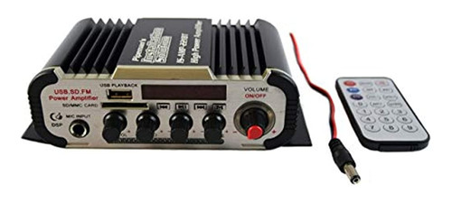 Amplificador Estereo Con Bluetooth/usb 2 Canales.gris