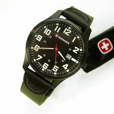 Imagen 2 de 6 de Reloj Wenger City Active Correa De Nylon Verde