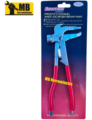 Imagen 3 de 10 de Pinza Saca Plomos Ruedas Gomeria Gomero Eurotech .2