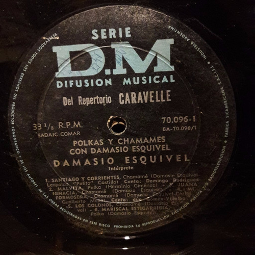 Sin Tapa Disco Damasio Esquivel Polkas Y Chamame F0