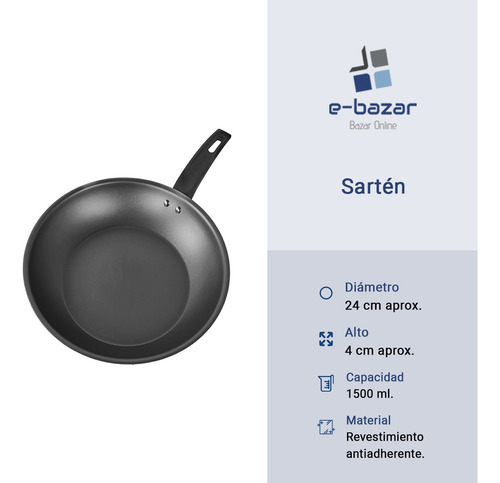 Sarten Francesa Aluminio Panelux Magnific 24 Cm Grafito