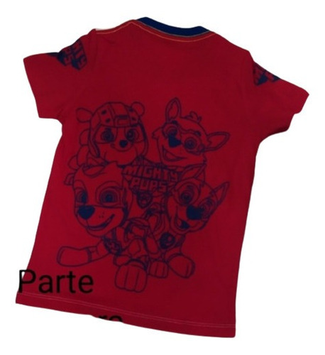 Imagen 2 de 5 de Franela Paw Patrol Niño Full Color Algodón Leer Descripción