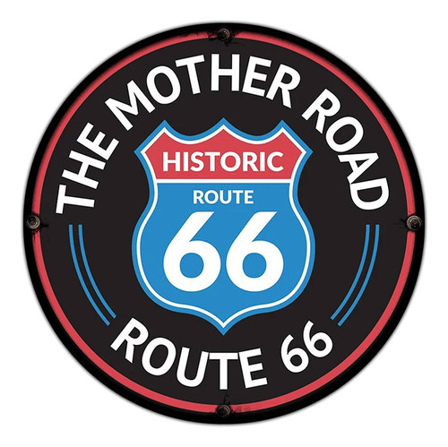 #788 - Cuadro Decorativo Vintage - Route 66 Quincho No Chapa