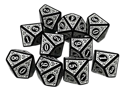 4 X 10 Piezas De Dados De Acrílico D10 Dados De Juego Para