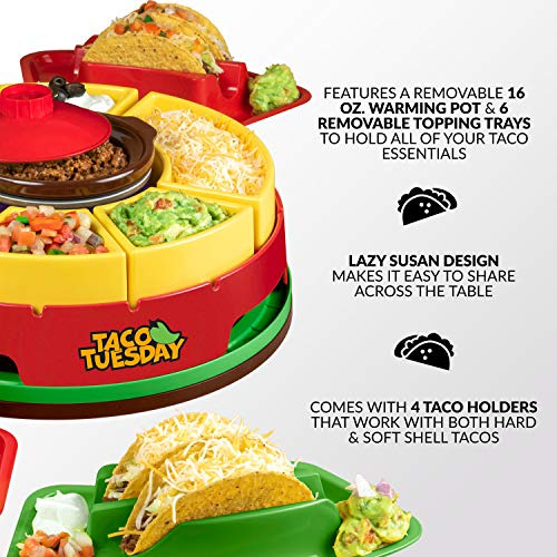 Nostalgia Taco Martes Calentado Lazy Susan Topping Bar Perfe