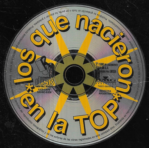 Compilado Album Los Que Nacieron En La Top Cd S/portadas 