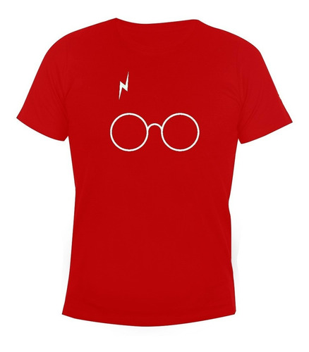 Remera Niños Algodón Harry Potter Lentes Y Rayo