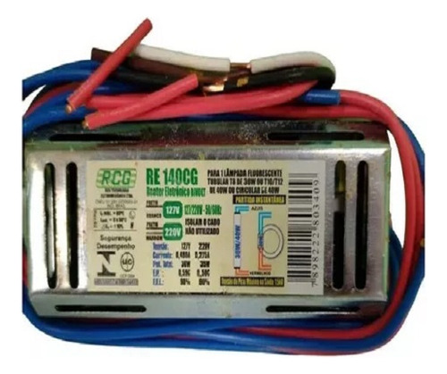 Reator Eletrônico Bivolt Re 140cg