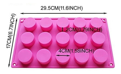 Molde De Repostería De Silicon Rosado (2 Unidades) 