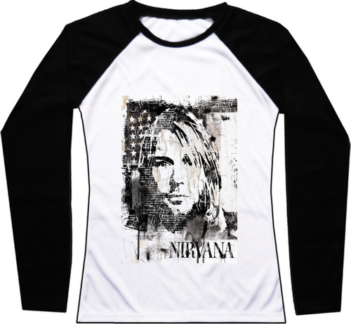 Buzo Nirvana Rock Dama Raglan Bca Urbanoz