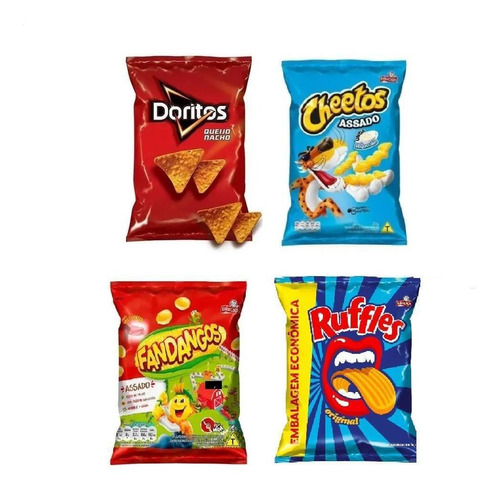 Elma Chips Ruffles + Doritos + Fandangos + Cheetos 80un