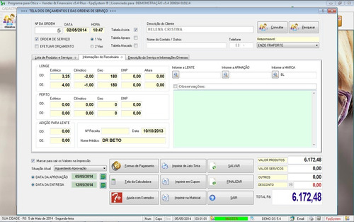 Sistema Para Ótica E Relojoalheria Vendas + Financeiro V5.4