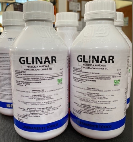 Imagen 1 de 2 de Herbicida Glinar = Glyfosan = Glifosato 41%