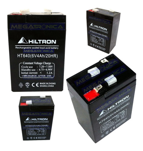 Bateria Gel Recargable 6v 4a Hiltron Luz Emergencia Alarmas