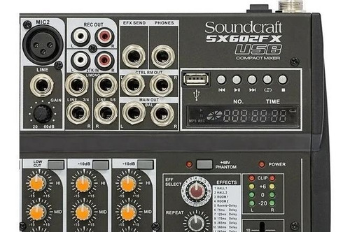 Imagem 4 de 4 de Mesa De Som Soundcraft Sx 602 Fx Usb Analógico Sx-602
