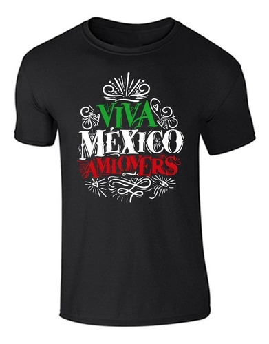 Playera Personalizada Vinil Textil Viva Mexico Amlovers Amlo