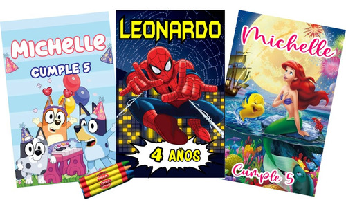 15 Mini Libros Personalizados Para Colorear Con Crayolas
