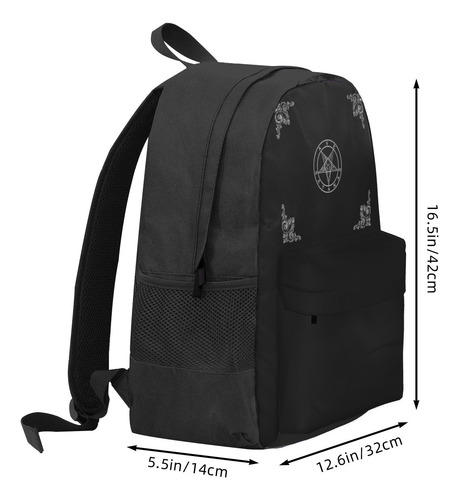 Mochila Baphomet Trend Para Mujer, Mochila Escolar Sat Para