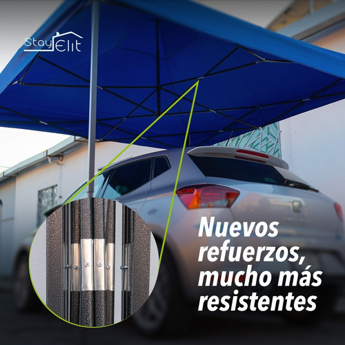 Imagen 6 de 8 de Carpa Toldo 3x3 Plegable Reforzado Impermeable Eventos