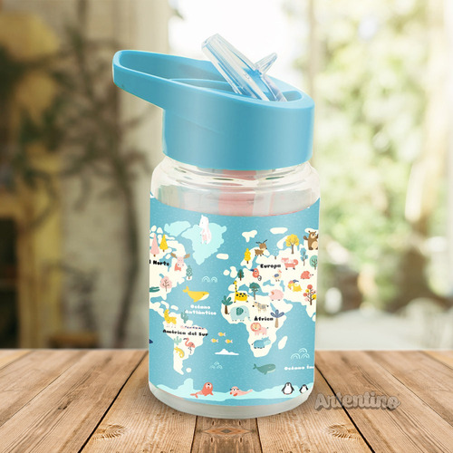 Imagen 2 de 10 de 12 Botella Agua Jugo Niños Nene Nena Infantil Escolar Pico