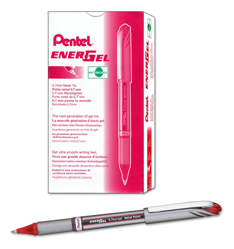 Pentel Energel Nv Gel Ink Pen, (0.7mm), Medium Point Capped,