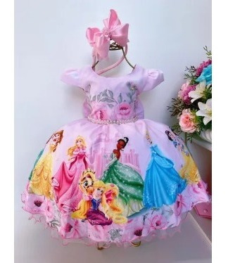 Vestido Infantil  Princesas Az  Fiesta Cumpleaños A1