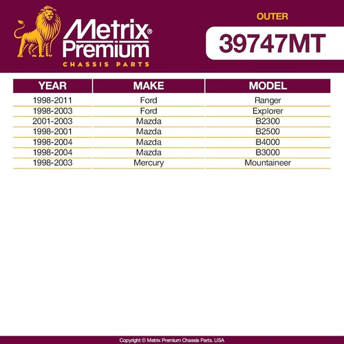 Terminal Exterior Es3461 Mercury Mountaineer 1998 - 2003