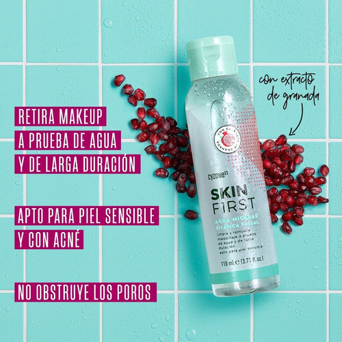 Imagen 3 de 6 de Agua Micelar Bifásica Facial Skin First - Cyzone