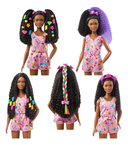 Barbie Muñeca Brooklyn Peinados Divertidos Con Accesorios