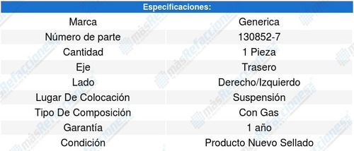 Amortiguador Gas Traseros Izquierdos/derechos Chrysler Pick