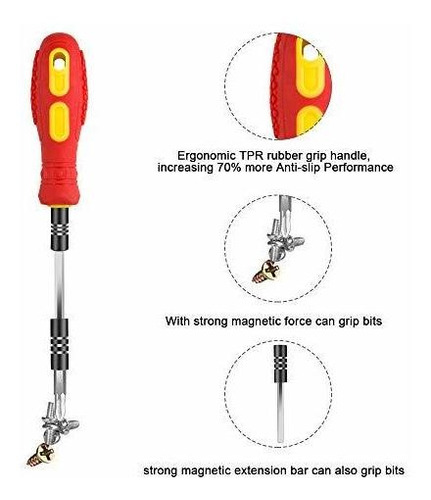 Herramienta Juego Destornillador Estuche Magnetico