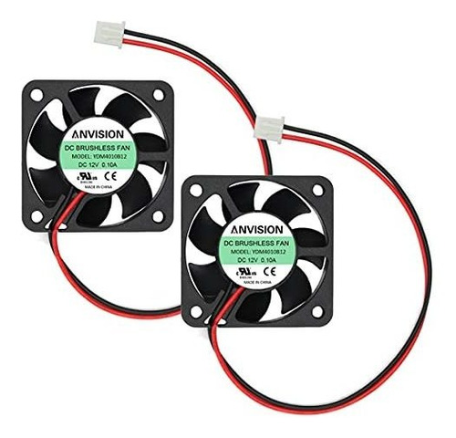 2 Paquete 40mm X 10 Mm Dc 12v Ventilador De Enfriamient...