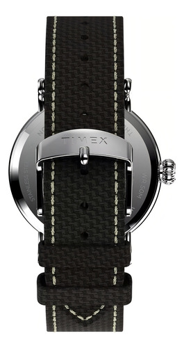 Reloj Timex Waterbury Standard 40mm Tw2v44100 Color de la malla Marrón Color del bisel Plata Color del fondo Beige