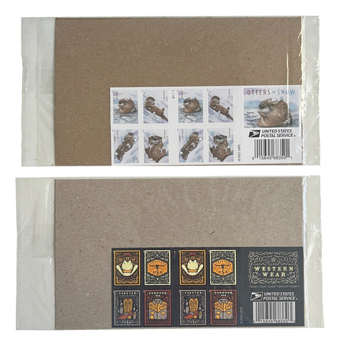 Stamps Usps  Otters In Snow (683504) Western Wear(683304) 