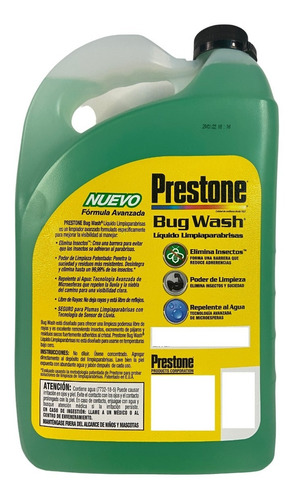 Prestone Bug Wash Liquido Limpiaparabrisas 1 Gal (3.78 L) Se